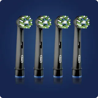 CleanMaximizer Aufsteckbürste schwarz 4 St.