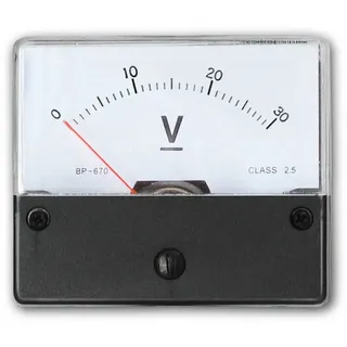 BLANKO Voltmeter Einbau Messinstrument 0-30V DC