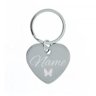 Personalisierter Schlüsselanhänger in Herzform