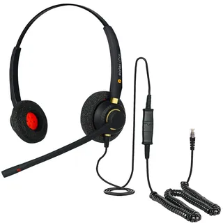 Headset für Mitel MiVoice 6920 IP & 6930 IP-Telefone + gratis RJ9 Plantronics QD-Kabel - QD002 (P) + EAR510D