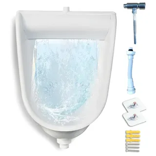 JINGSHIQIAOPL Urinal Aus Kunststoff für Männer, Temporäres Pissoir für Außentoilette, Garagen Urinal für Erwachsene in Der Garage, Urinale für Männer mit Schlauch(White)