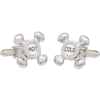 Manschettenknöpfe Warm- und Kaltwasserhahn Onyx Art Manschettenknöpfe, Geschenkbox