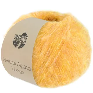 Lana Grossa Natural Alpaca Lungo | Flauschgarn mit Baby Alpacafasern | Handstrickgarn aus 89% Alpaka (Baby) & 11% Polyamid | 50g Wolle zum Stricken & Häkeln | 190m Garn FB10