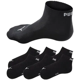 Puma Quarter Sneakersocken 6er Pack Schwarz 43-46