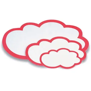 Magnetoplan Moderationskarten weiß/rot 61,0 x 37,0 cm, 20 Blatt