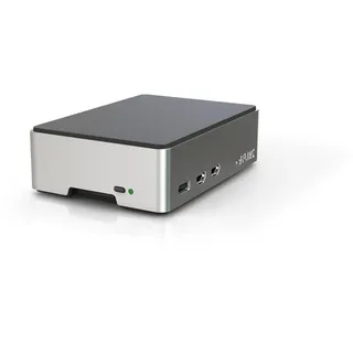 FLIRC Case - Aluminium Gehäuse für Raspberry Pi 5, silber/schwarz