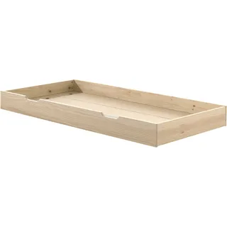 Vipack Bettschublade Fritz auf Rollen in Kiefer, versch. Ausführungen, Milky Pine lackiert