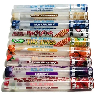 Lemon Head 5x Cyclones Clear vorgerollte transparente Kegel in 5 verschiedenen Geschmacksrichtungen