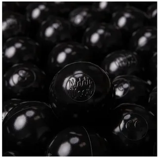 KiddyMoon 100 ∅ 6Cm Kinder Bälle Für Bällebad Spielbälle Baby Plastikbälle Made In EU, Schwarz