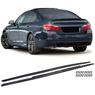 Aufsatz Seitenschweller Schwarz Glanz passend für 5er BMW F10 F11 2010-2017