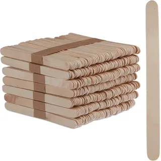 Relaxdays Eisstiele aus Holz 500 St. Braun