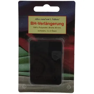 zettl GmBH BH Verlängerung Hakenverschluss BH-Erweiterung Rückenverschluss 3-reihig 45mm