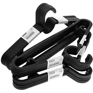 IKEA Spruttig leichte Kleiderbügel aus Kunststoff, 39 cm, Schwarz, 30 Stück