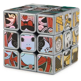 Rubik's Zauberwürfel, Disney 100. Jubiläum, 3x3 Zauberwürfel in Metallic Platin | Zappelspielzeug für Erwachsene | Micky Maus-Spielzeug | Disney-Spielzeug für Erwachsene und Kinder