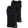 Herren Unterhemden 2er Pack Tank Top Active Flex Cotton ärmellos einfarbig Schwarz Baumwolle Small