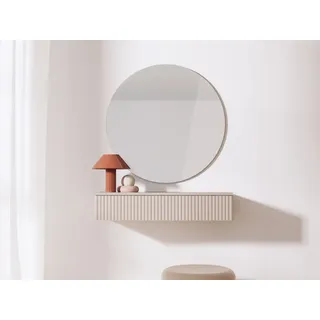 beautysofa Konsolentisch Soft mit 1 Schublade und geriffelten Fronten, Kaschmir,