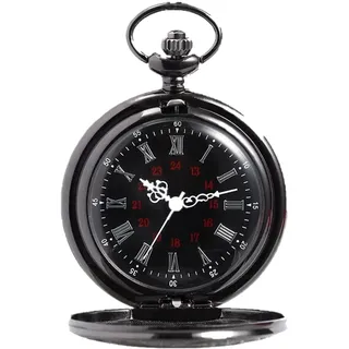 Taschenuhr Vintage Herren – Taschenuhr Quarz mit Kette – Zifferblatt in römischen Ziffern – Retro