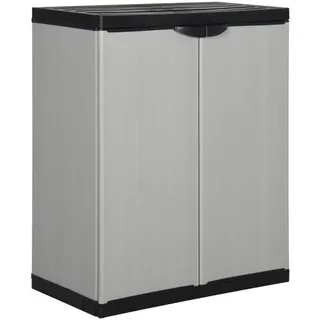 vidaXL Garten-Lagerschrank 68 x 40 x 85 cm Grau-Schwarz