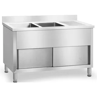 Royal Catering Doppel Spülenschrank - 140 cm