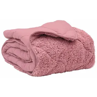 vidaXL Ganzjahresbettdecke Gepolstert Rosa 140 x 220 cm