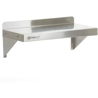 Mahlzeit Edelstahl Wandregal, 60 x 30 cm Küchenregal Hängeregal Wandregal Wandbord Regal | Mahlzeit