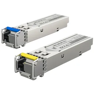 Ubiquiti UniFi UACC-OM-SM-1G-S-2 SFP Transceiver auf LC Simplex 1,25 GBit/s, 2er Pack