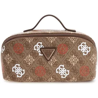 GUESS Kosmetiktasche Eliette Logo Cosmetic Travel Bag L Latte Logo / Ginger