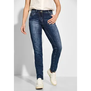Cecil Damen Style Scarlett 1-knopf 59 Jeans Casual Fit, Mid Blue Wash, / 30L EU
