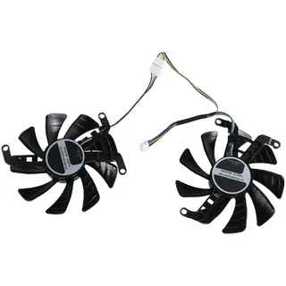 GMBYLBY 2pcs 87mm/3.42in T129015SU VGA Lüfter Für RTX2060 2070 Super GTX1660 1660TI Graphics Carding Lüfter 4Pin 12V