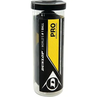 Dunlop 700110 Squashball Pro Rohr 3Stück