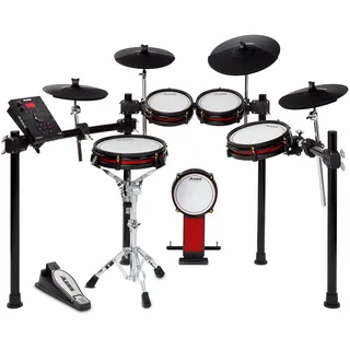 Alesis Drums Crimson II SE - Elektronisches Schlagzeug mit MIDI In/Out, Dual-Zone Mesh Pads, Triple-Zone Ride, Becken mit Choke, Double Kick kompatibel