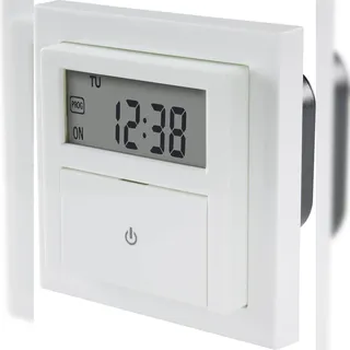 Sygonix SY-4504968 Unterputz-Timer digital Wochenprogramm 1800 W Countdown-Funktion, inkl. Aufputzrahmen, START/STOPP-Funktion,