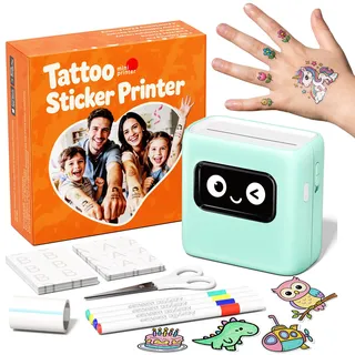Phomemo TK20 Temporäre Tattoo Maker für Kinder, Geschenk für Mädchen Jungen | Spielzeug für Mädchen 5 6 7 8 9 10 11 12 Jahre, Tattoo Maschine Set Kinder, Schulbeginn, Weihnachtsgeschenke