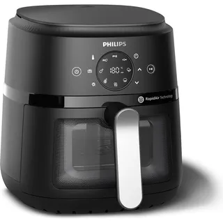 Philips 2000 Series Airfryer NA221/00 schwarz/silber 4,2 L mit Sichtfenster