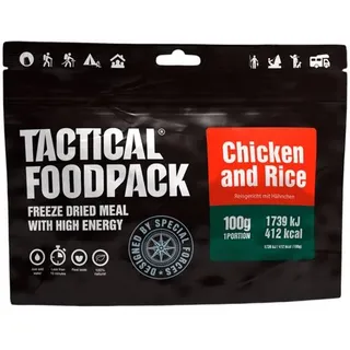 Tactical Foodpack Freeze Dried Meal, 100 g Beutel, Chicken & Rice