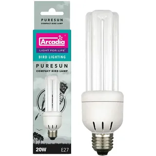 Arcadia Bird Lamp 20 Watt Energiesparlampe für Vögel UVA und UVB flimmerfrei