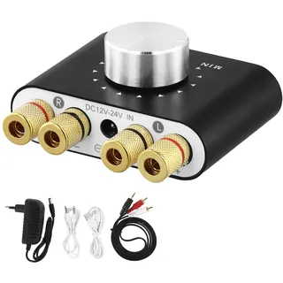 QWORK® Mini Verstärker Bluetooth, Digital Power Amplifier HiFi Stereo Verstärker 50W × 2, Bluetooth verstärker für Lautsprecher