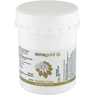 Senagold Schüssler Salz Nr. 8 – Natrium chloratum D6 – Das Salz des Flüssigkeitshaushalts – gluten- & alkoholfrei – hergestellt nach Homöopathischem Arzneibuch in Deutschland – 1000 Tabletten
