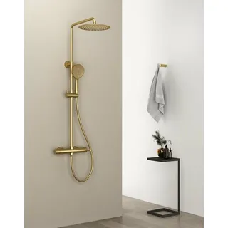 Sapho ICONIC Duschsäule mit Hebelarmatur, Gold matt