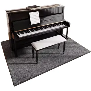 PPGE Home Schlagzeug Teppich Piano Bodenschutzmatte Schalldämmung Teppich für Klavier Schallschutzmatte Schallschutz Matte Anti-Rutschmatte Antivibrationsmatte(Size:120X160CM,Color:Grau)