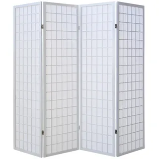Homestyle4u Paravent Weiß 176x175 | Gr.: onesize