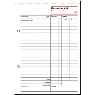 Sigel Formularbuch Kassenbericht/Bestandsrechnung A5 Weiß