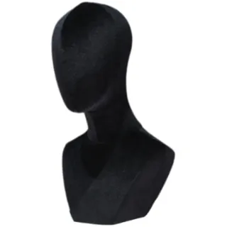 Zialofi Mannequin Kopf Schulter Büste Gliederpuppe Kopf Modell Perücke Display-ständer für Schönheit Salon, Schwarz