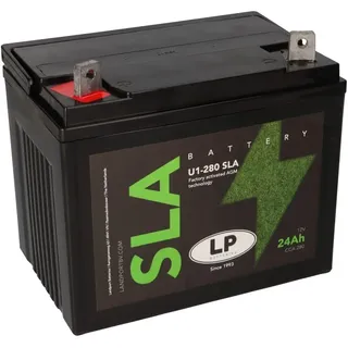 Landport AGM Batterie 12V 24Ah für Rasenmäher Rasentraktor LS U1-280 SLA