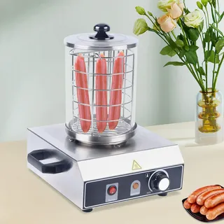 Wurstkocher BockwurstwäRmer Edelstahl Hot Dog GeräT WüRstchenwäRmer WurstwäRmer WüRstchenkocher Maker Zum Erhitzen Von WüRsten AusfüHrung Ideal FüR Den Privaten Und Gewerblichen Gebrauch 350W 220V