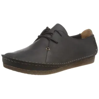 CLARKS Mädchen Janey Mae Derby, Schwarz (Black Leather)