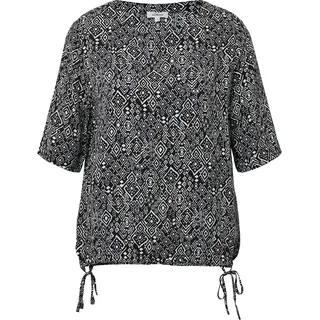 s.Oliver Gemusterte Shirt-Bluse schwarz 32