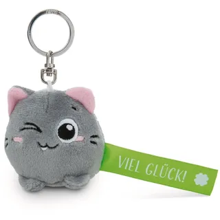 NICI Schlüsselanhänger Katze 'Viel Glück' grün