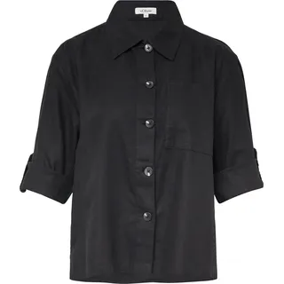 s.Oliver Hemdbluse aus Leinenmix Schwarz 48