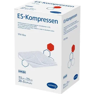 Hartmann ES-Kompressen steril 7.5x7.5cm Großpackung 12fach 20x5 st